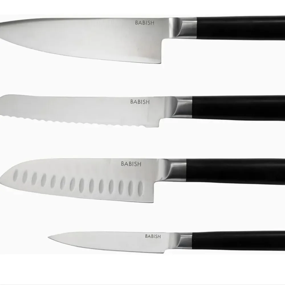 Babish 5-Piece Stainless Steel Cutlery Set w/Magnetic Knife Block